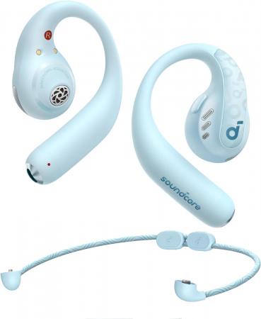TV, Audio-Video & Foto - Casti Open-Ear Anker SoundCore AeroFit Pro, IPX5, Albastru