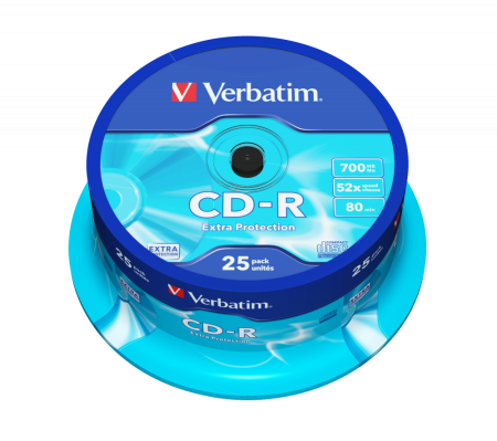 Unitati Optice Externe - CD-R VERBATIM, 52x, 700MB, 25 buc