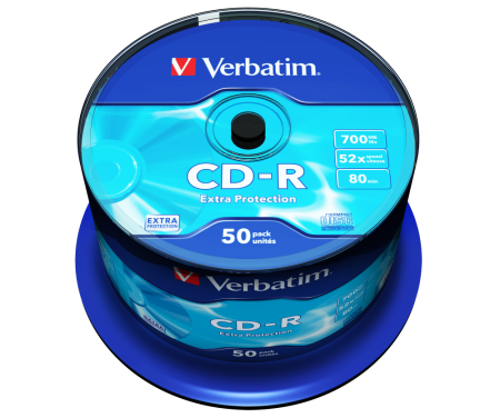 Unitati Optice Externe - CD-R VERBATIM, 52x, 700MB, 50 buc