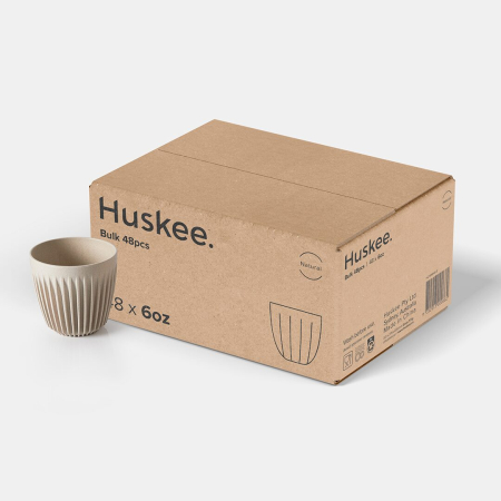 Coffee Corner - Ceașcă de Cafea Huskee 180ml - Alb Crem (Minim 48 bucăți)