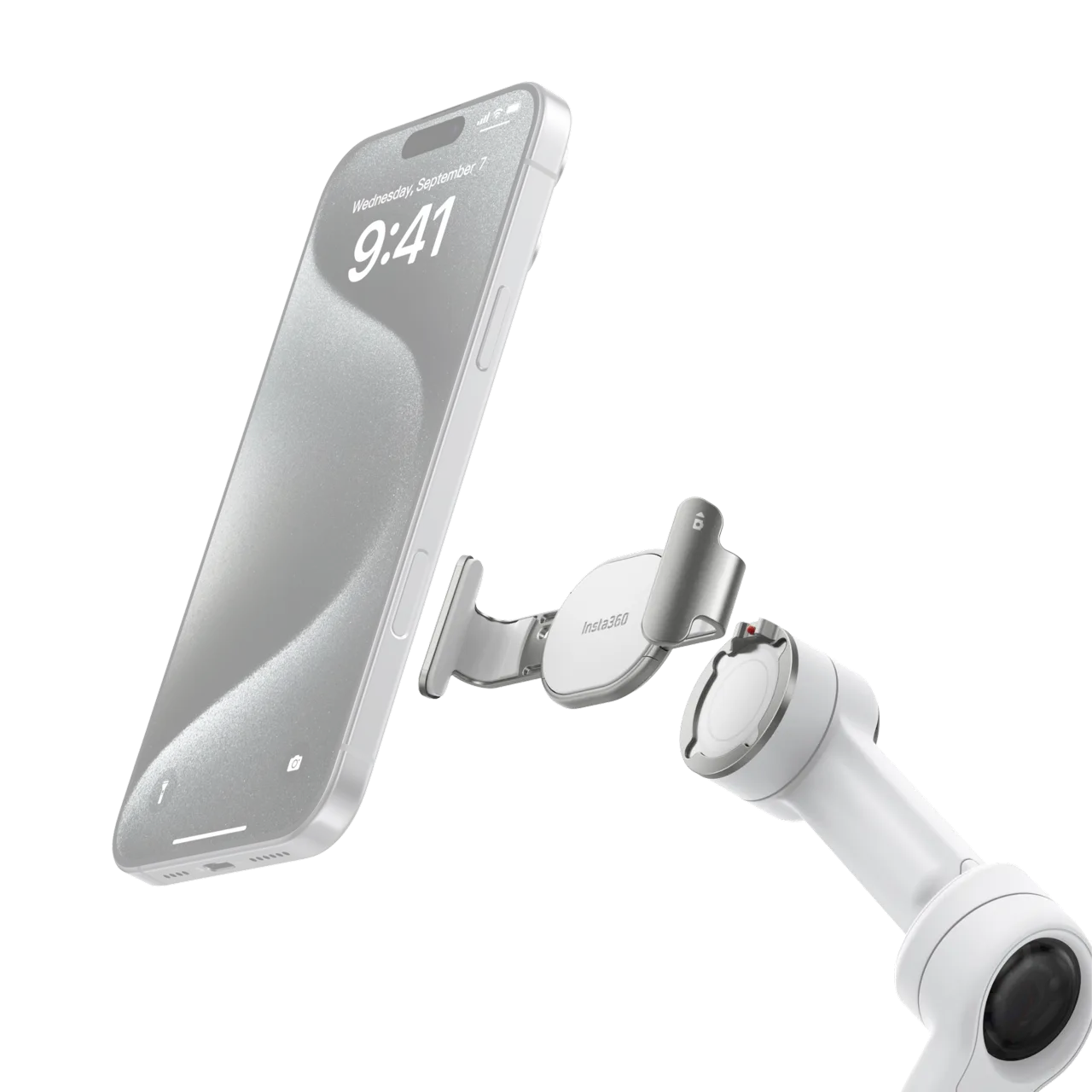 Accesorii telefoane mobile - Clema magnetica Insta360 pentru Flow 2/Flow 2 Pro, Summit White
