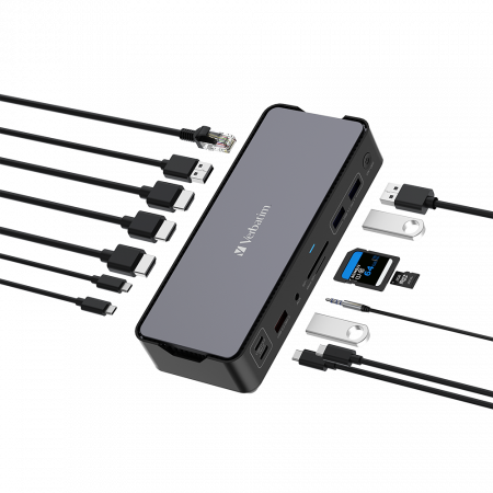 Accesorii laptop - Docking Station Verbatim USB-C Pro, 15 porturi