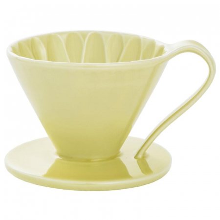 Coffee Corner - Dripper CAFEC Arita Flower, Portelan, 1 ceasca, Galben