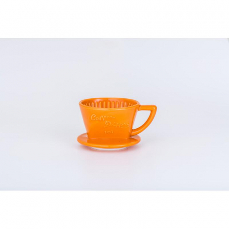 Coffee Corner - Dripper CAFEC Arita Trapezoid, Portelan, 1-2 cesti, Portocaliu