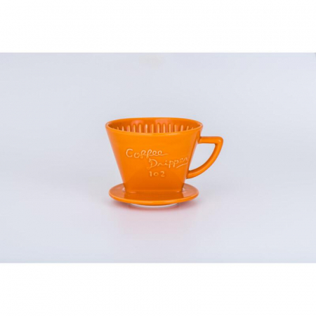 Coffee Corner - Dripper CAFEC Arita Trapezoid, Portelan, 3-5 cesti, Portocaliu