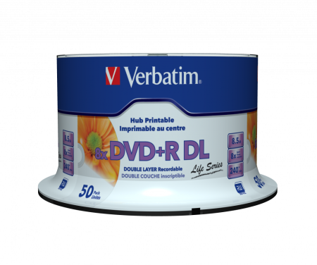 Unitati Optice Externe - DVD+R DL Verbatim 8X 8.5GB 50 buc