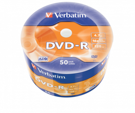 DVD-R VERBATIM, 16x, 4.7GB, Matt Silver, 50 buc [1]