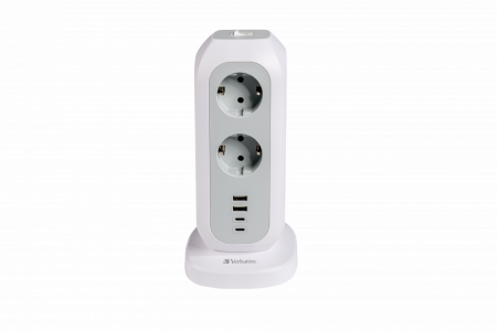 Extensie multi-plug EU Verbatim EUPT-01, 11 prize AC, 2 x USB-C, 2 x USB-A [2]