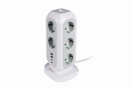 Accesorii laptop - Extensie multi-plug EU Verbatim EUPT-01, 11 prize AC, 2 x USB-C, 2 x USB-A