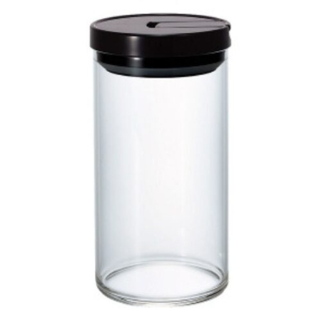 Coffee Corner - HARIO Glass Canister size-L blk 1000ml MCN300B