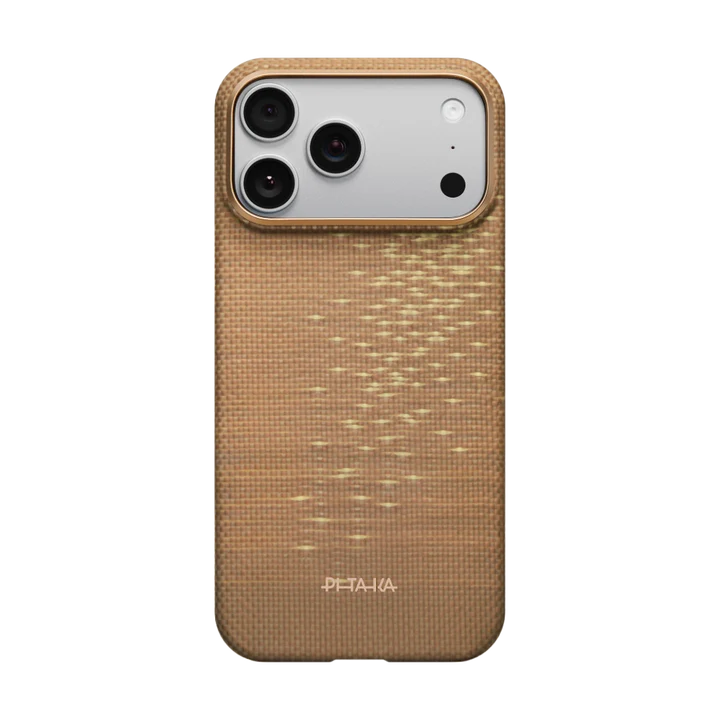 Laptop, Tablete & Telefoane - Husa Pitaka iPhone 17 Pro Ultra-Slim, Golden Glint (PitaTap)