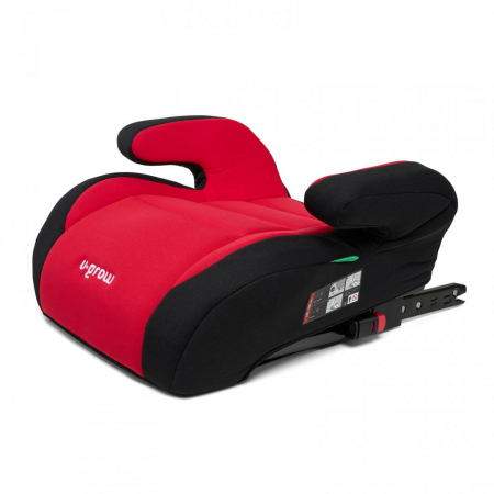 Jucarii, Copii & Bebe - Inaltator auto U-GROW, R129, ISOFIX, 15-36 kg, 125-150 cm, Rosu / Negru