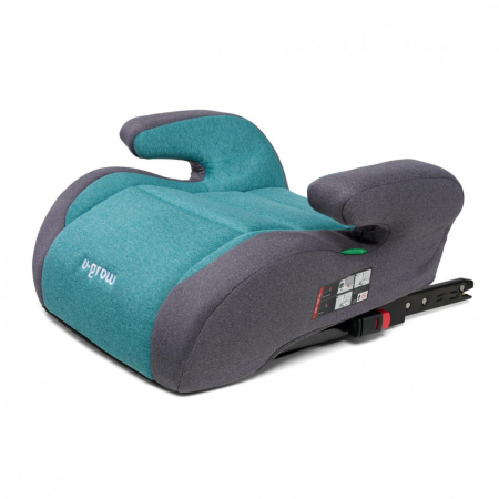 Jucarii, Copii & Bebe - Inaltator auto U-GROW, R129, ISOFIX, 15-36 kg, 125-150 cm, Verde / Gri