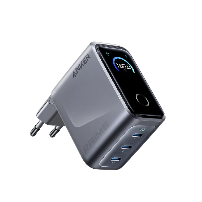 Incarcatoare retea - Incarcator retea Anker Prime 160W 3 porturi Smart Display Gri