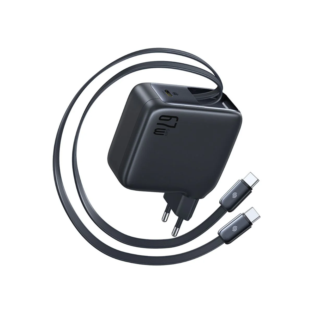 Incarcatoare retea - Incarcator retea Baseus EnerCore CJ21 Fast Charging retractabil 67W Negru