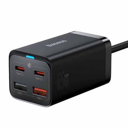 Incarcatoare retea - Incarcator retea Baseus GaN3 Pro, 65W, USB-C, USB, Negru