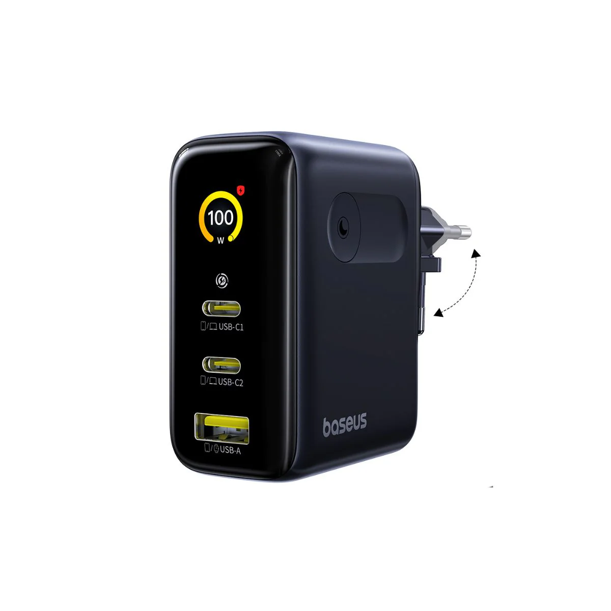 Incarcatoare retea - Incarcator retea Baseus PicoGo AE21 Display Fast Charger 2C+U 100W negru