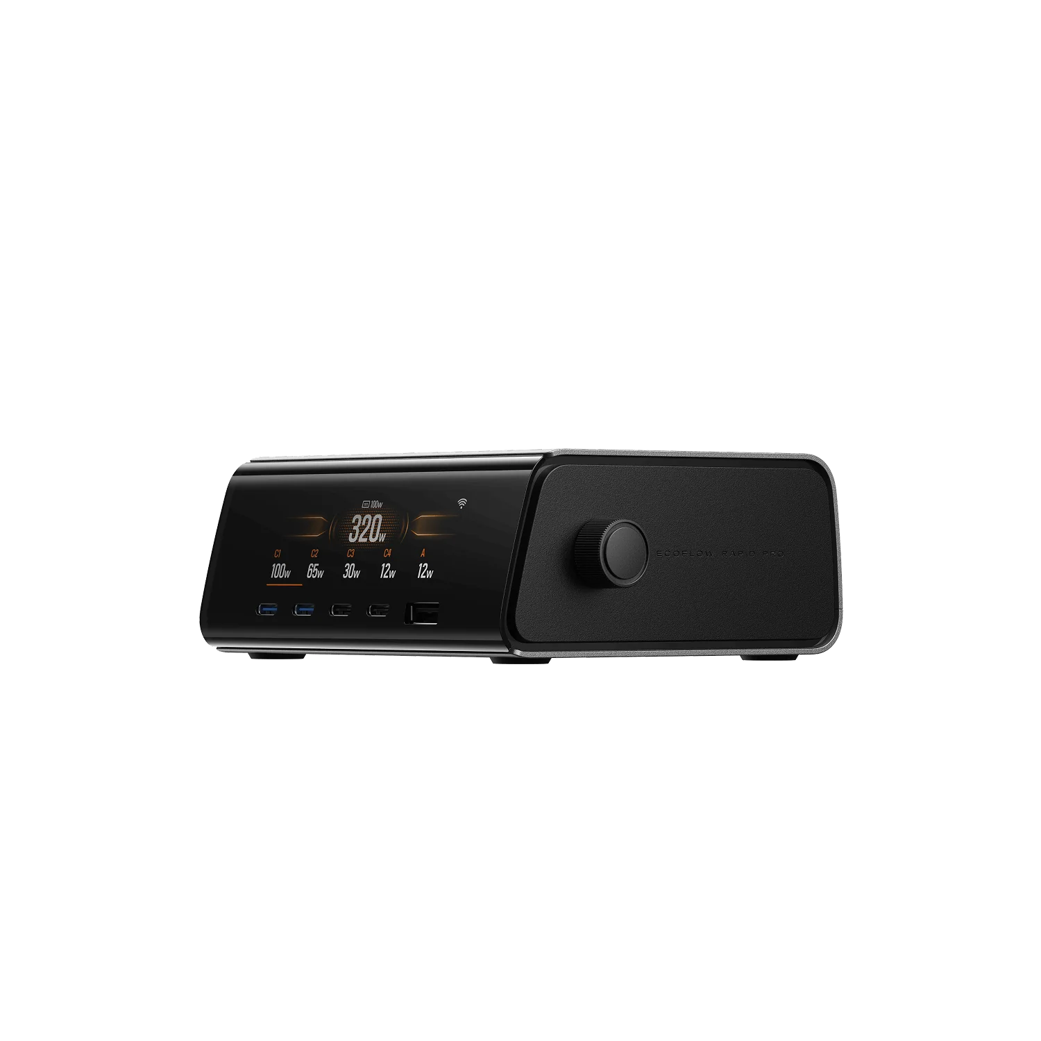 Incarcatoare retea - Incarcator si statie de incarcare EcoFlow RAPID Pro 320W 5 porturi GaN, Negru