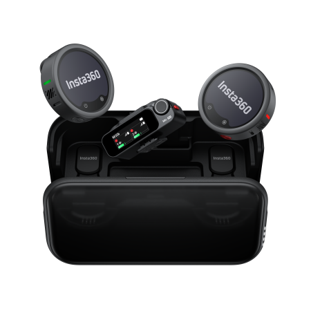 TV, Audio-Video & Foto - Kit lavaliere wireless Insta360 Mic Pro (2 TX + 1 RX + Statie de incarcare)