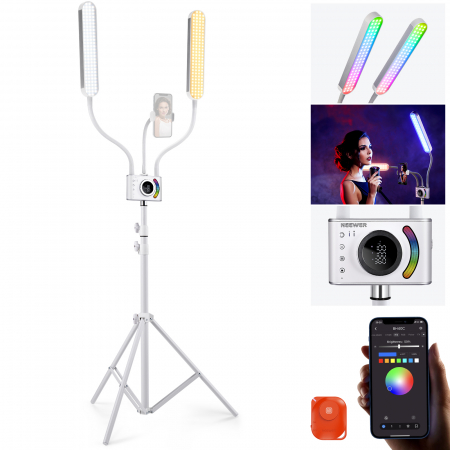 Lampi LED pentru studio - Lampa LED RGB duala Neewer BH40C