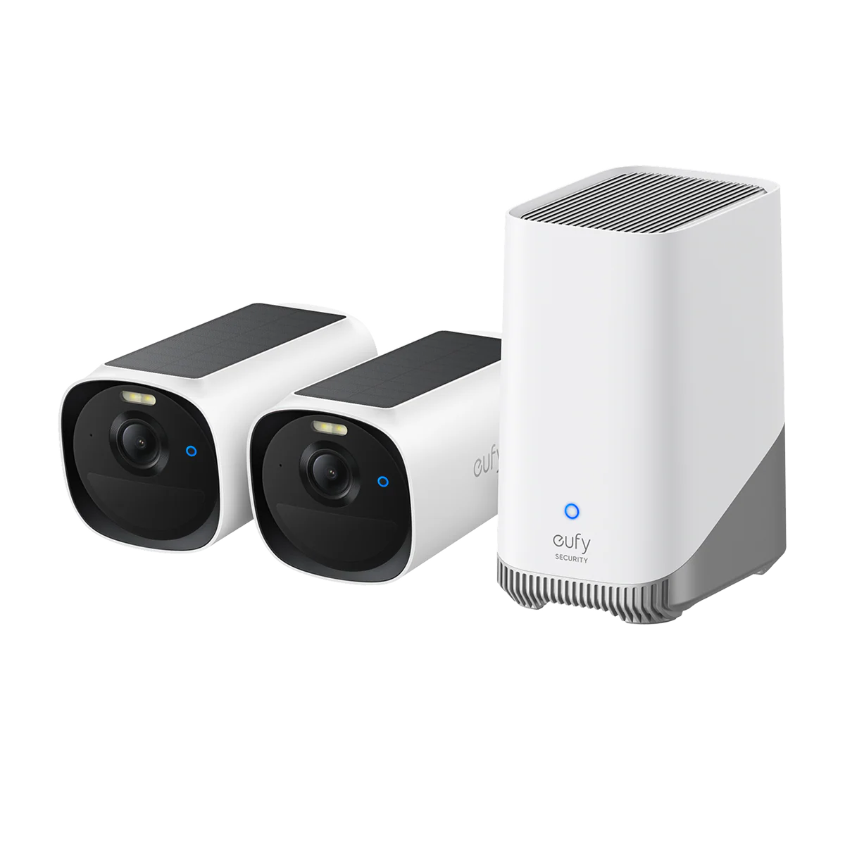 TV, Audio-Video & Foto - Kit supraveghere video eufyCam e40, 2K HD, Incarcare solara, MaxColour Vision, Homebase 3 + 2 camere video