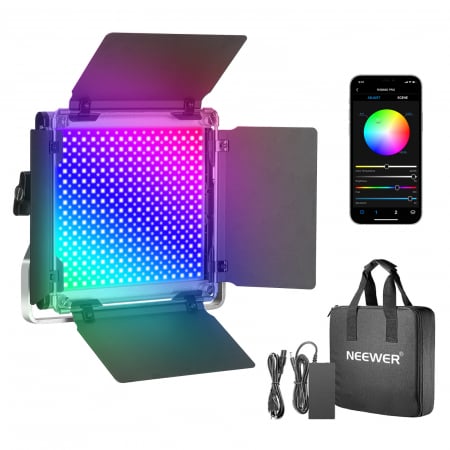 Lampi LED pentru studio - Lampa LED RGB Neewer 660 Pro, 50W