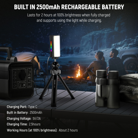 Lampa video magnetica LED RBG Neewer TL97C [7]