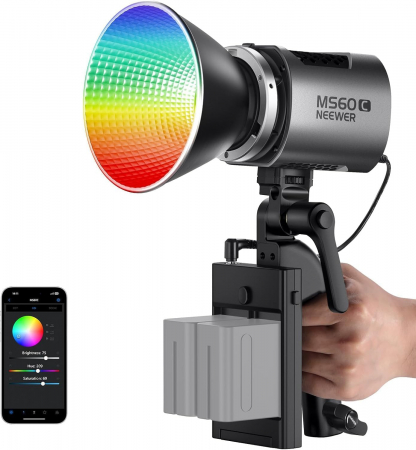 Lampi LED pentru studio - Lampa video LED RGB Neewer MS60C 65W