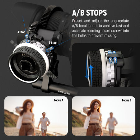Mini Follow focus Neewer PG001 cu opritoare A-B [2]