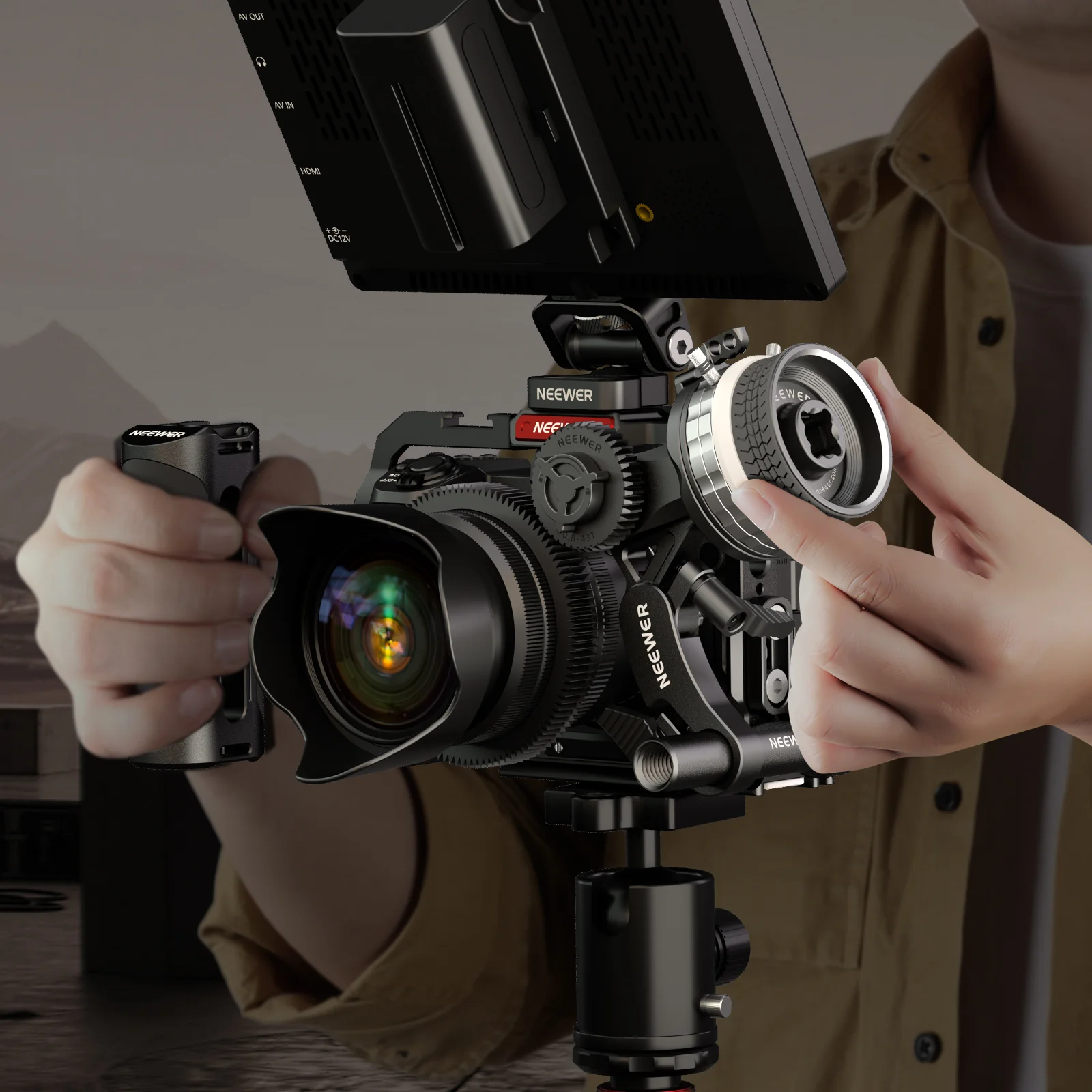 Mini Follow focus Neewer PG001 cu opritoare A-B [8]