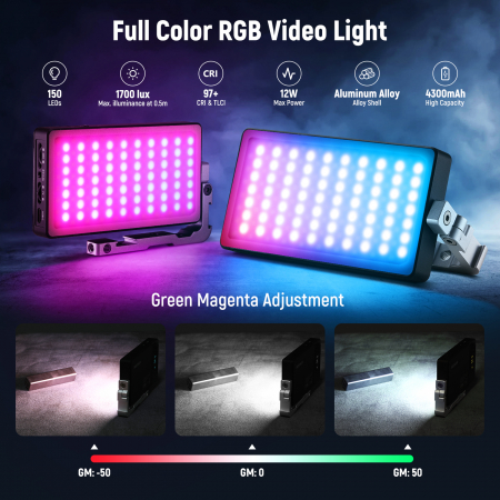 Lampa video LED RGB Neewer SL90 Pro 12W [2]