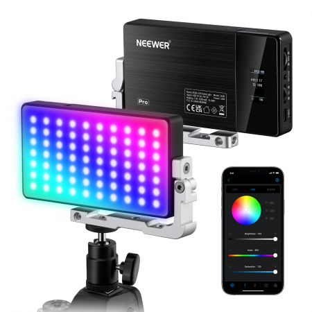 Echipamente de studio - Lampa video LED RGB Neewer SL90 Pro 12W