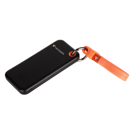 Verbatim Pocket SSD extern, 256 GB, USB 3.2 Gen 2, Negru/Portocaliu [1]