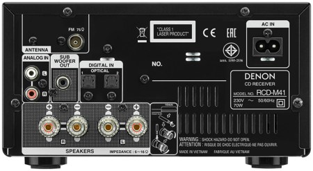 Denon Receiver Stereo cu CD RCD-M41 Black Receiver AV Black Premium [1]
