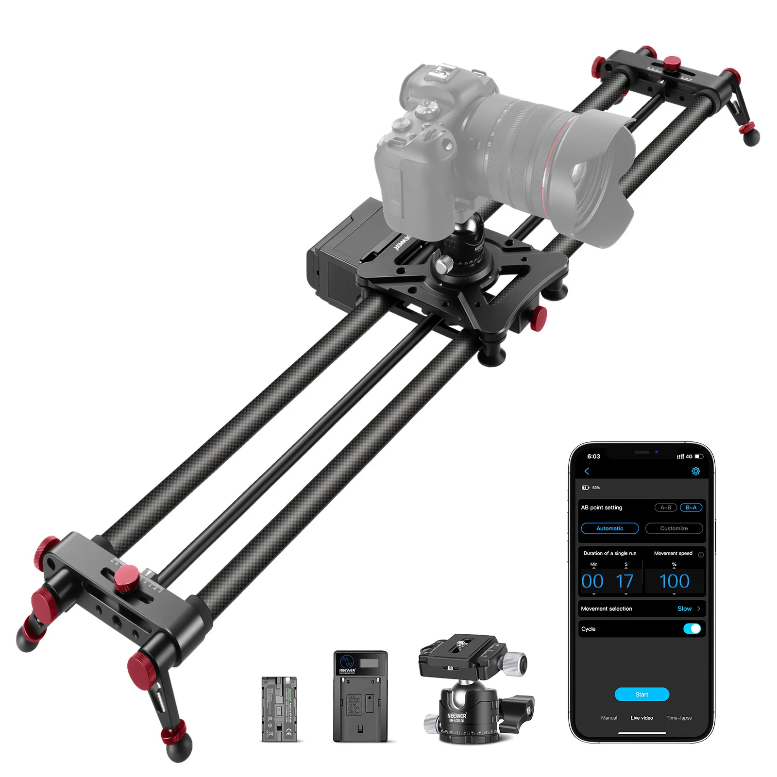 RESIGILATE - Slider motorizat Neewer ER1-120