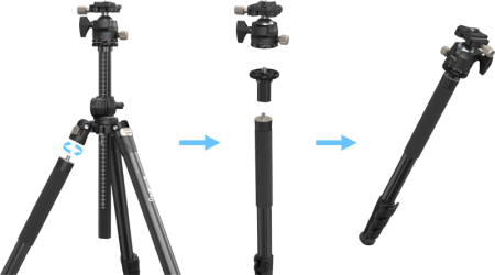 Tripede SmallRig 4288 cu coloana centrala laterala CT200 [4]