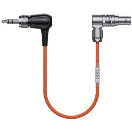 Cabluri si adaptoare audio - Saramonic Cablu timecode LEMO 5 pini tata (reverse), unghi drept, la TRS 3.5mm cu blocare, unghi drept