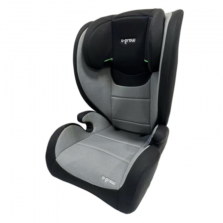 Scaun auto U-GROW, R129, ISOFIX, 15-36 kg, 100-150 cm, Negru / Gri [1]