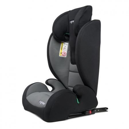 Scaun auto U-GROW, R129, ISOFIX, 15-36 kg, 100-150 cm, Negru / Gri [5]