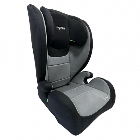Scaun auto U-GROW, R129, ISOFIX, 15-36 kg, 100-150 cm, Negru / Gri [2]