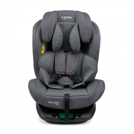 Jucarii, Copii & Bebe - Scaun auto U-GROW Secure+, Rotatie 360 de grade, i-Size, ISOFIX, 0-36 kg, 40-150 cm, Gri
