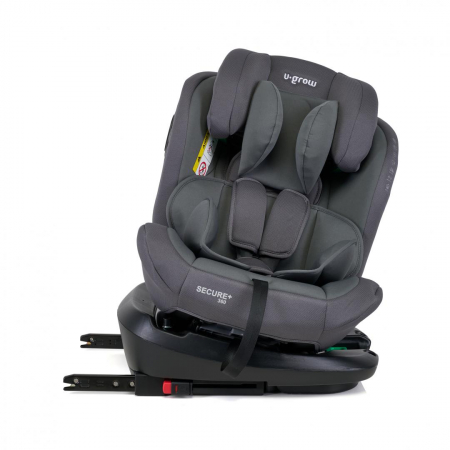Scaun auto U-GROW Secure+, Rotatie 360 de grade, i-Size, ISOFIX, 0-36 kg, 40-150 cm, Gri [4]