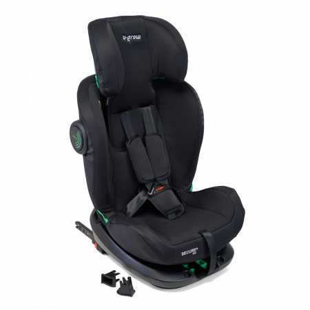 Scaun auto U-GROW Secure+, Rotatie 360 de grade, i-Size, ISOFIX, 0-36 kg, 40-150 cm, Negru [5]