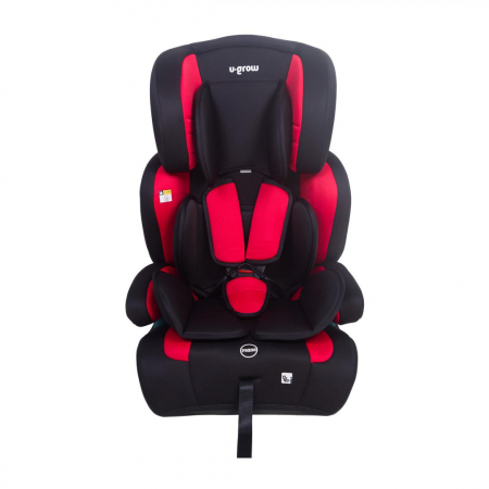 Jucarii, Copii & Bebe - Scaun auto U-GROW, R129, fara ISOFIX, 9-36 kg, 76-150 cm, Rosu / Negru