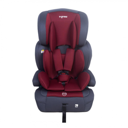 Jucarii, Copii & Bebe - Scaun auto U-GROW, R129, ISOFIX, 9-36 kg, 76-150 cm, Rosu / Gri