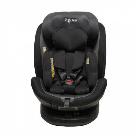 Jucarii, Copii & Bebe - Scaun auto U-GROW, Rotatie 360 de grade, i-Size, R129, ISOFIX, 0-36 kg, 40-150 cm, Negru