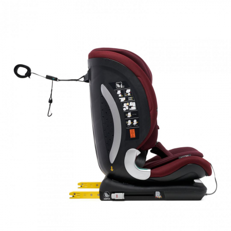 Scaun auto U-GROW Goldfix Plus, i-Size, R129, ISOFIX, 9-36 kg, 76-150 cm, Rosu [5]