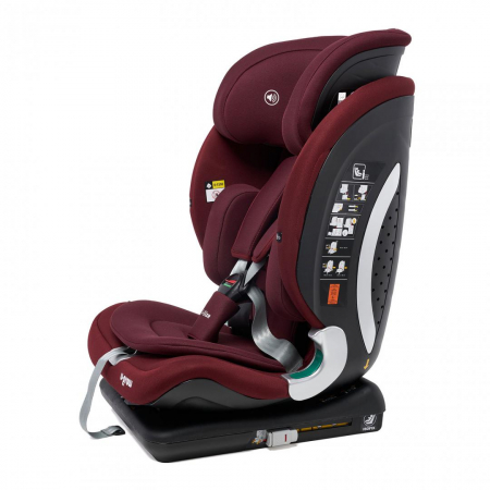 Scaun auto U-GROW Goldfix Plus, i-Size, R129, ISOFIX, 9-36 kg, 76-150 cm, Rosu [3]