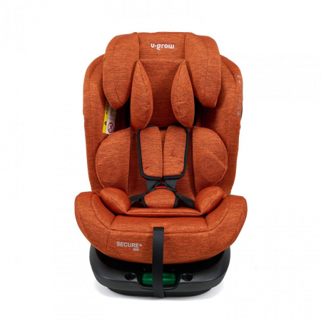 Jucarii, Copii & Bebe - Scaun auto U-GROW Secure+, Rotatie 360 de grade, i-Size, ISOFIX, 0-36 kg, 40-150 cm, Caramiziu