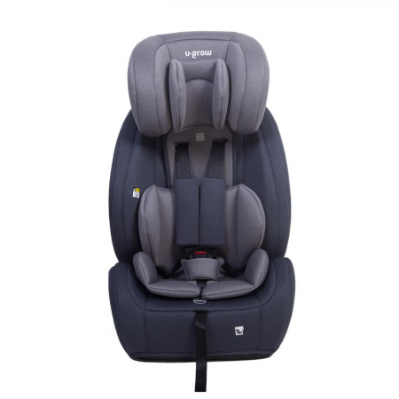 Scaun auto U-GROW, R129, ISOFIX, top tether, 9-36 kg, 76-150 cm, Gri [3]